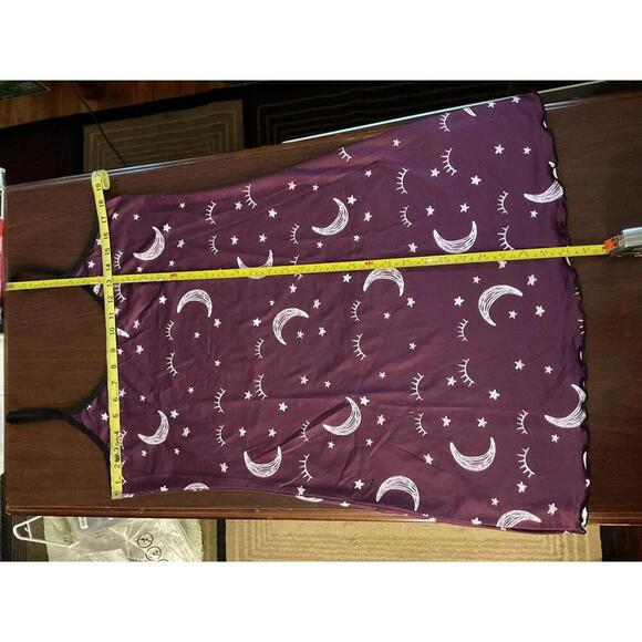 Purple white and black moons and stars XL nightgown - Picture 5 of 6